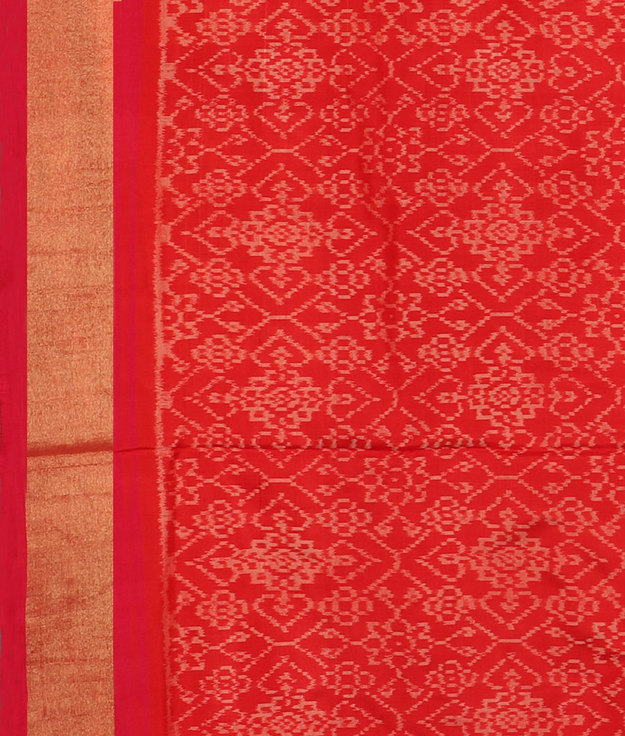 Yellow Ikat Silk Saree T943343