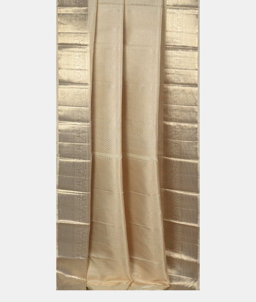 Off-White Handwoven Kanjivaram Silk Saree T3043102