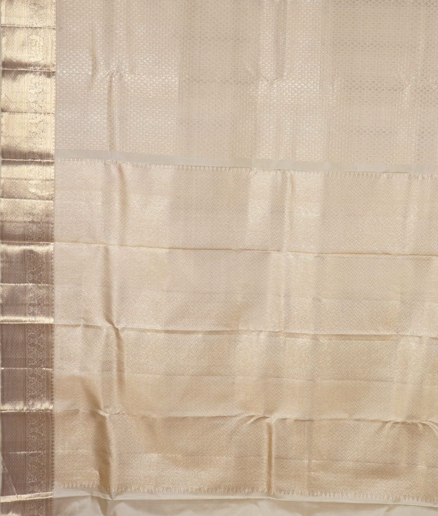 Off-White Handwoven Kanjivaram Silk Saree T3043104