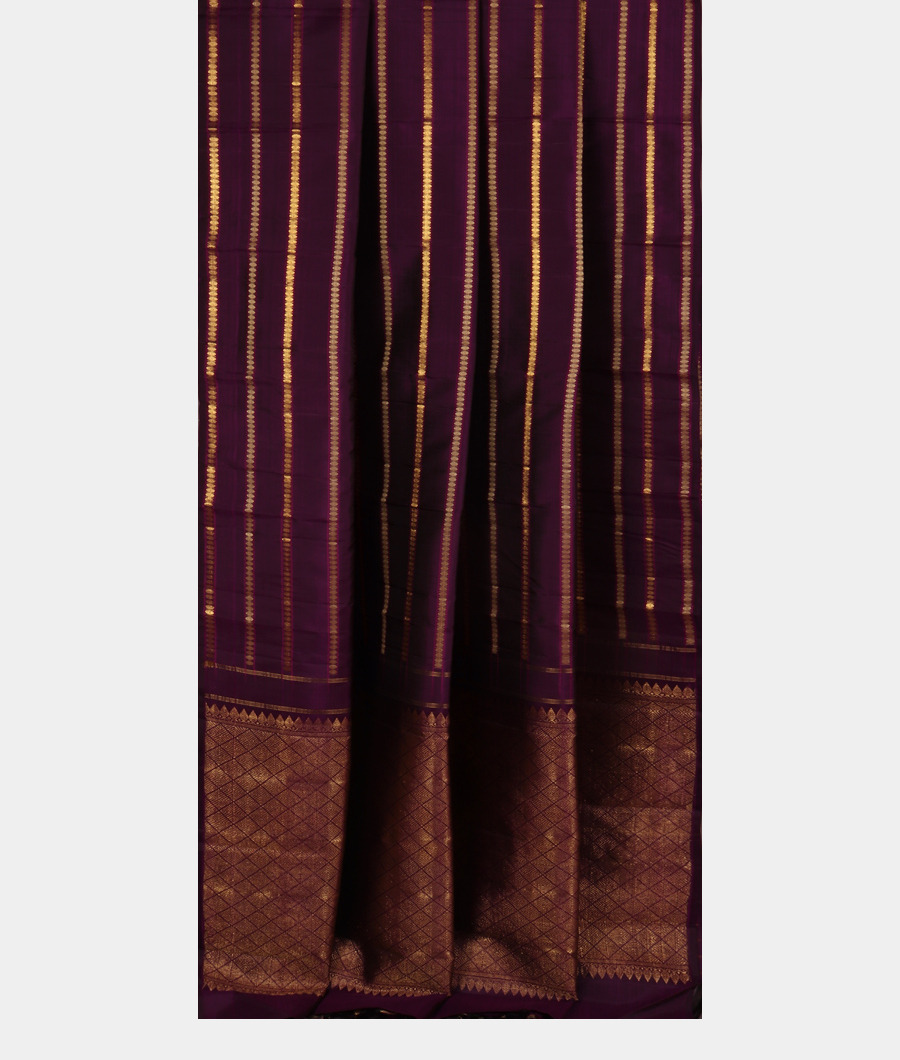 Purple Handwoven Kanjivaram Silk Saree T3349202