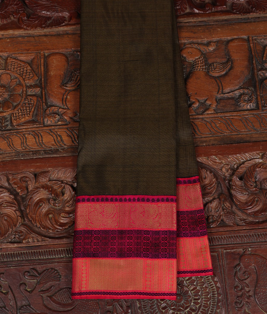 Green Handwoven Kanjivaram Silk Saree T233679-image