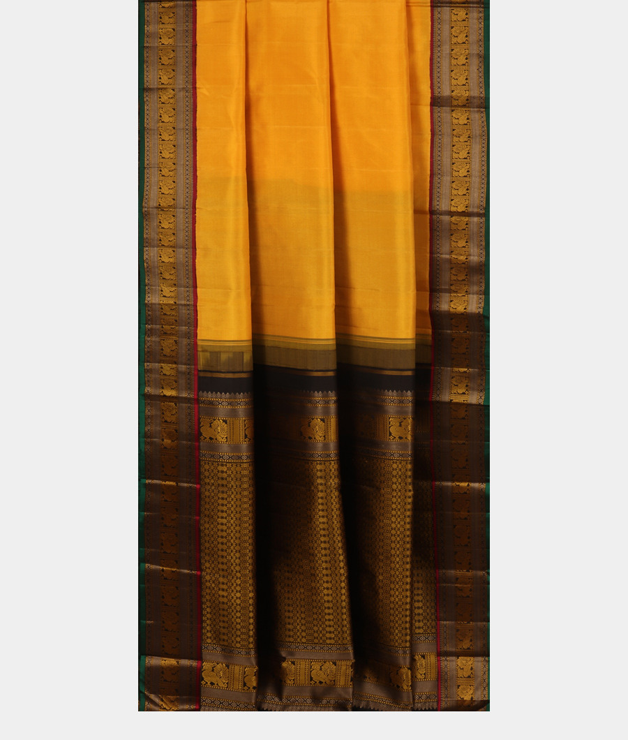 Yellow Handwoven Kanjivaram Silk Saree T3255742