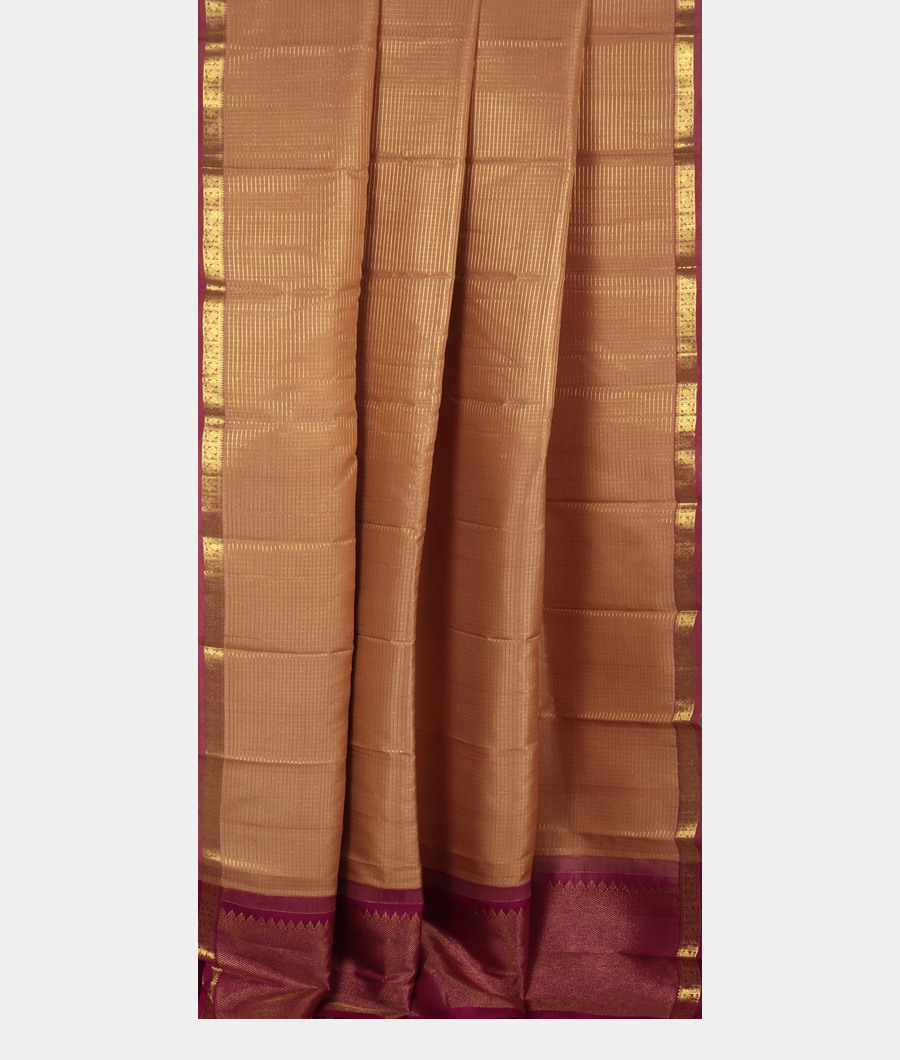 Beige Handwoven Kanjivaram Silk Saree T2909942
