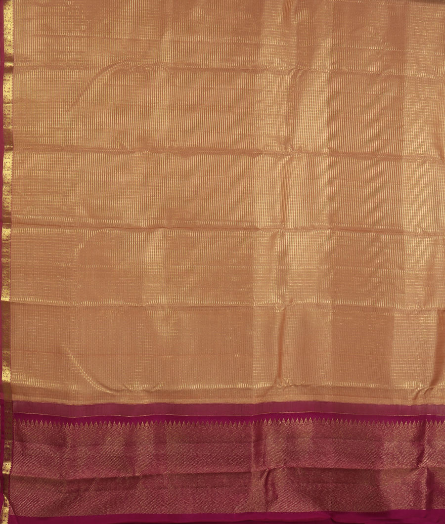 Beige Handwoven Kanjivaram Silk Saree T2909944