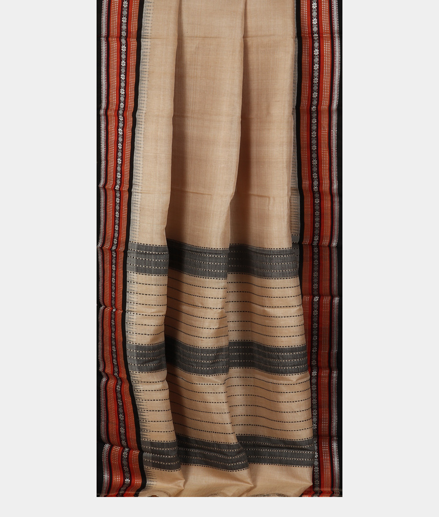 Beige Vidarbha Tussar Saree T3328712