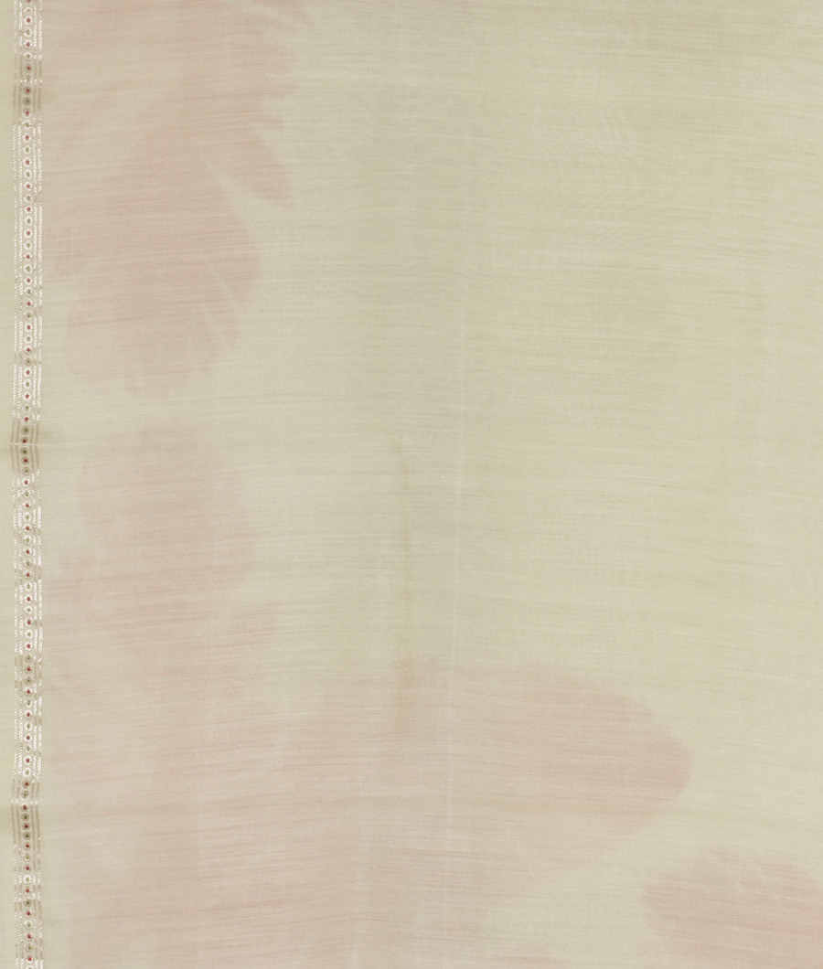 Cream Kora Organza Printed Saree T3448483