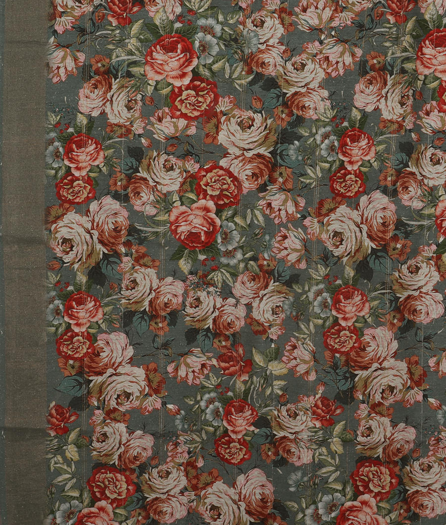 Green Tussar Printed Saree T3404483