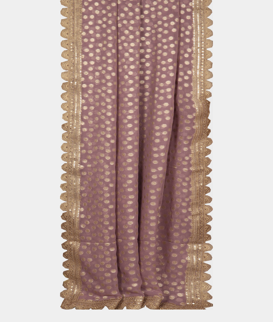 Lavender Georgette Silk Saree T3416602