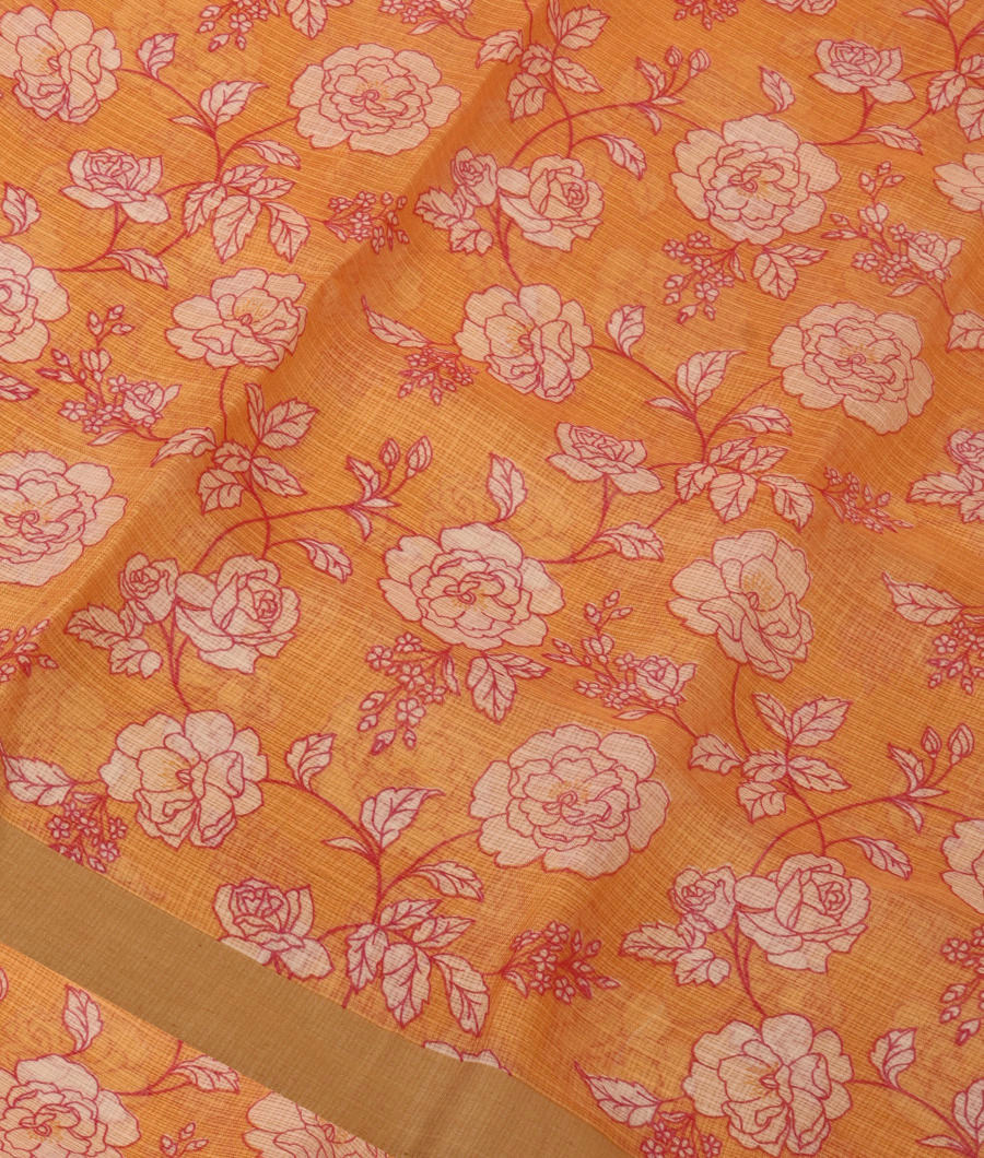 Light Peach Kota Cotton Saree T308530-image