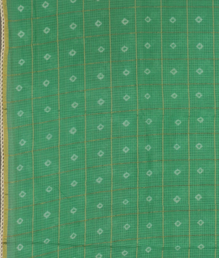 Green Kota Cotton Saree T3439093