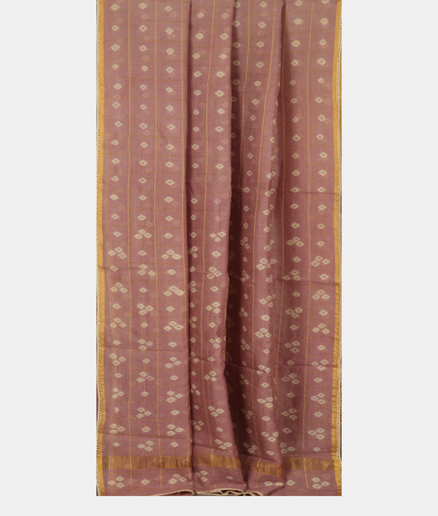 Light Mauve Pink Kota Cotton Saree T3439132