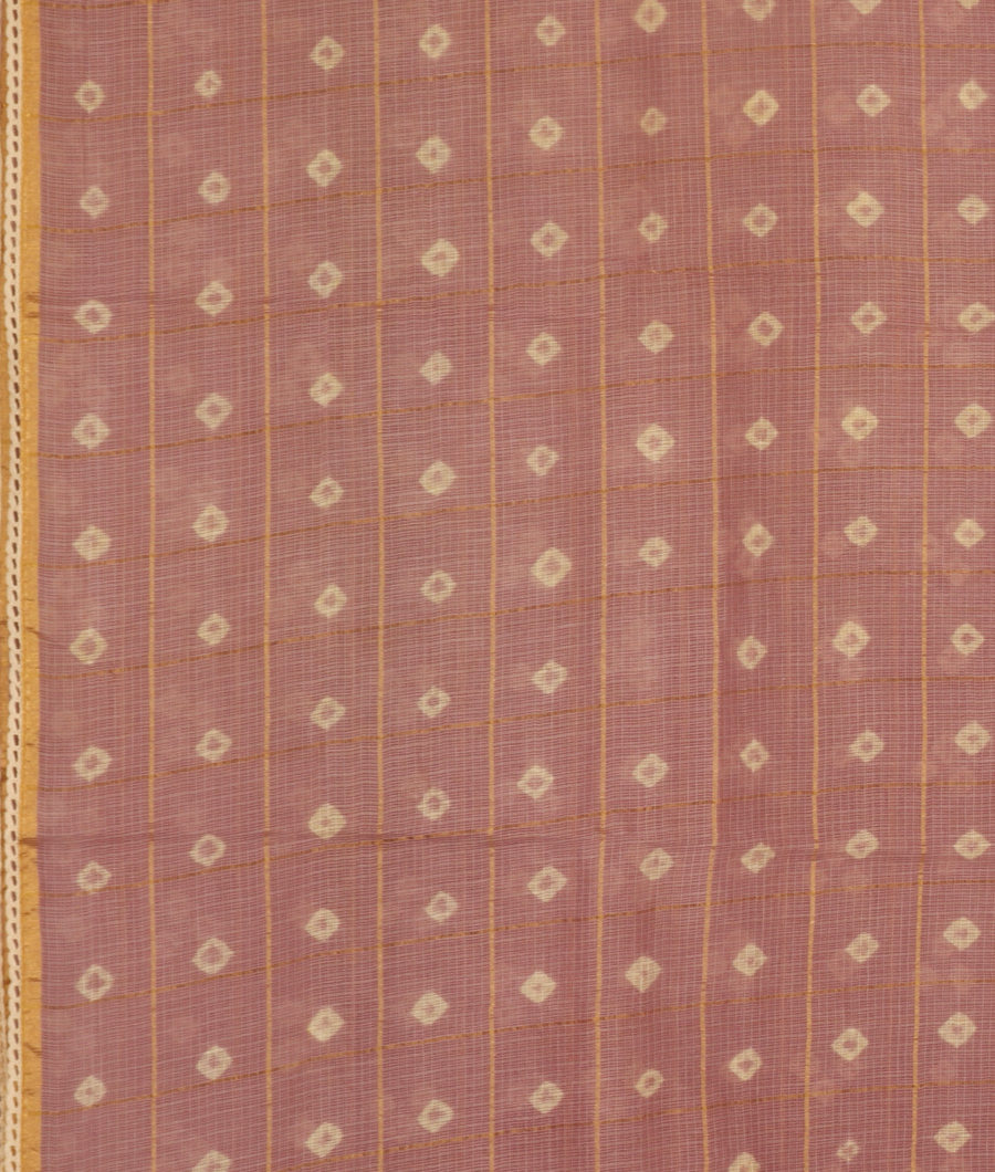 Light Mauve Pink Kota Cotton Saree T3439133