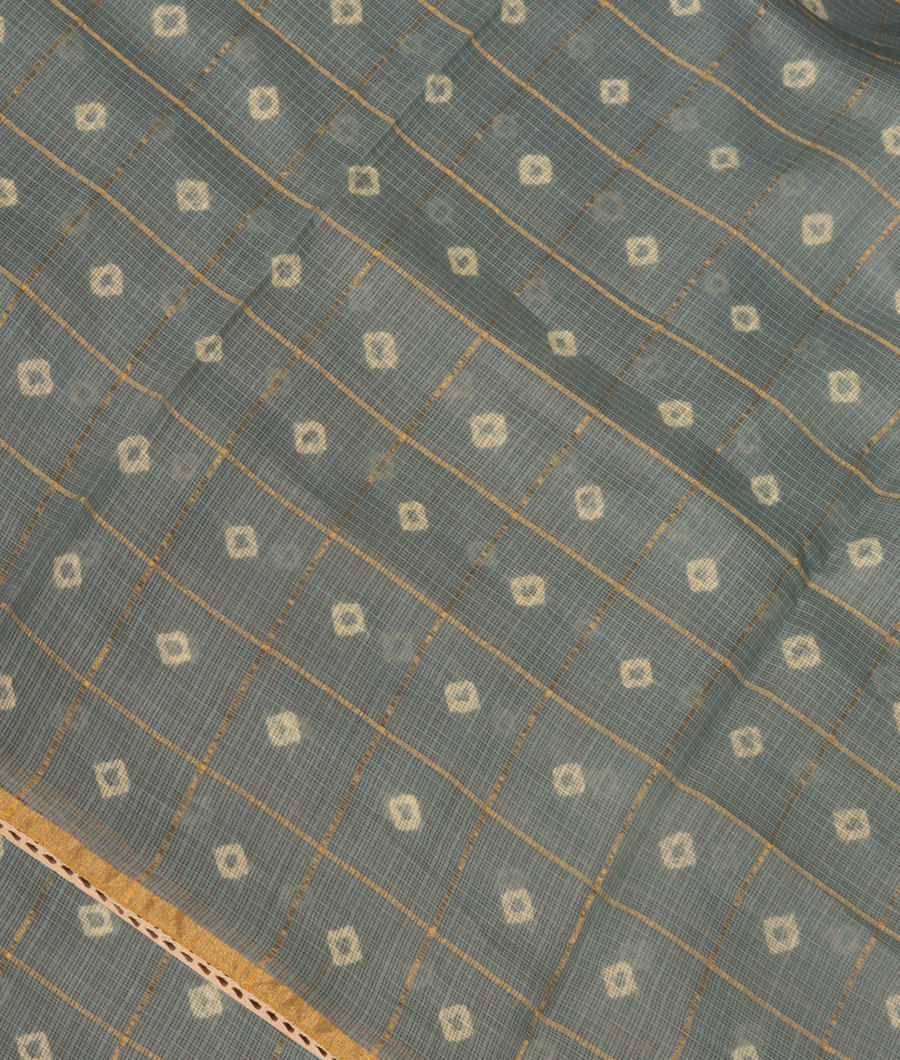 Bluish Grey Kota Cotton Saree T343907-image