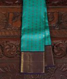 Bluish Green Handwoven Kanjivaram Silk Saree T3145681