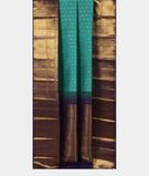 Bluish Green Handwoven Kanjivaram Silk Saree T3145682