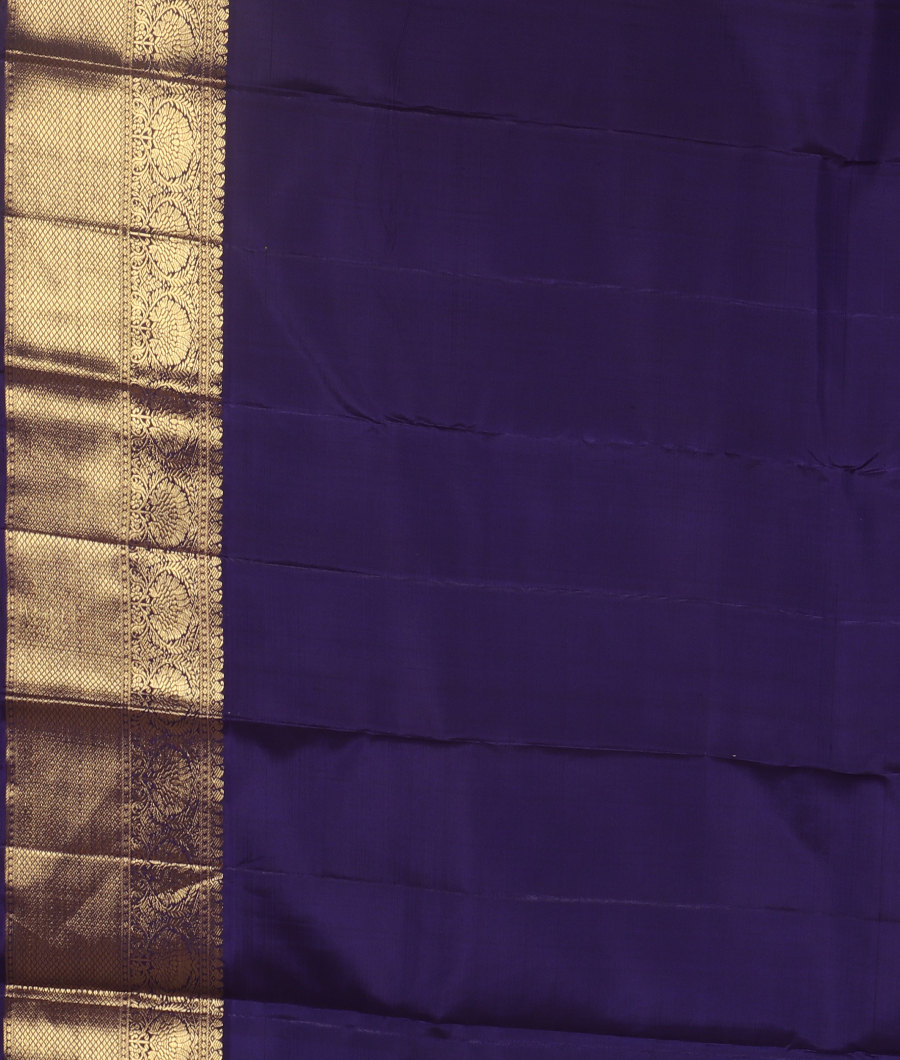 Bluish Green Handwoven Kanjivaram Silk Saree T3145683