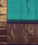 Bluish Green Handwoven Kanjivaram Silk Saree T3145684