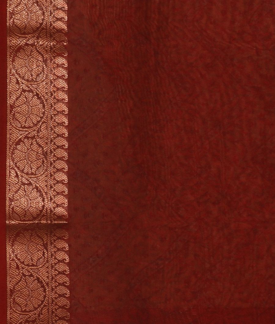 Dark Beige Soft Printed Cotton Saree T3429933