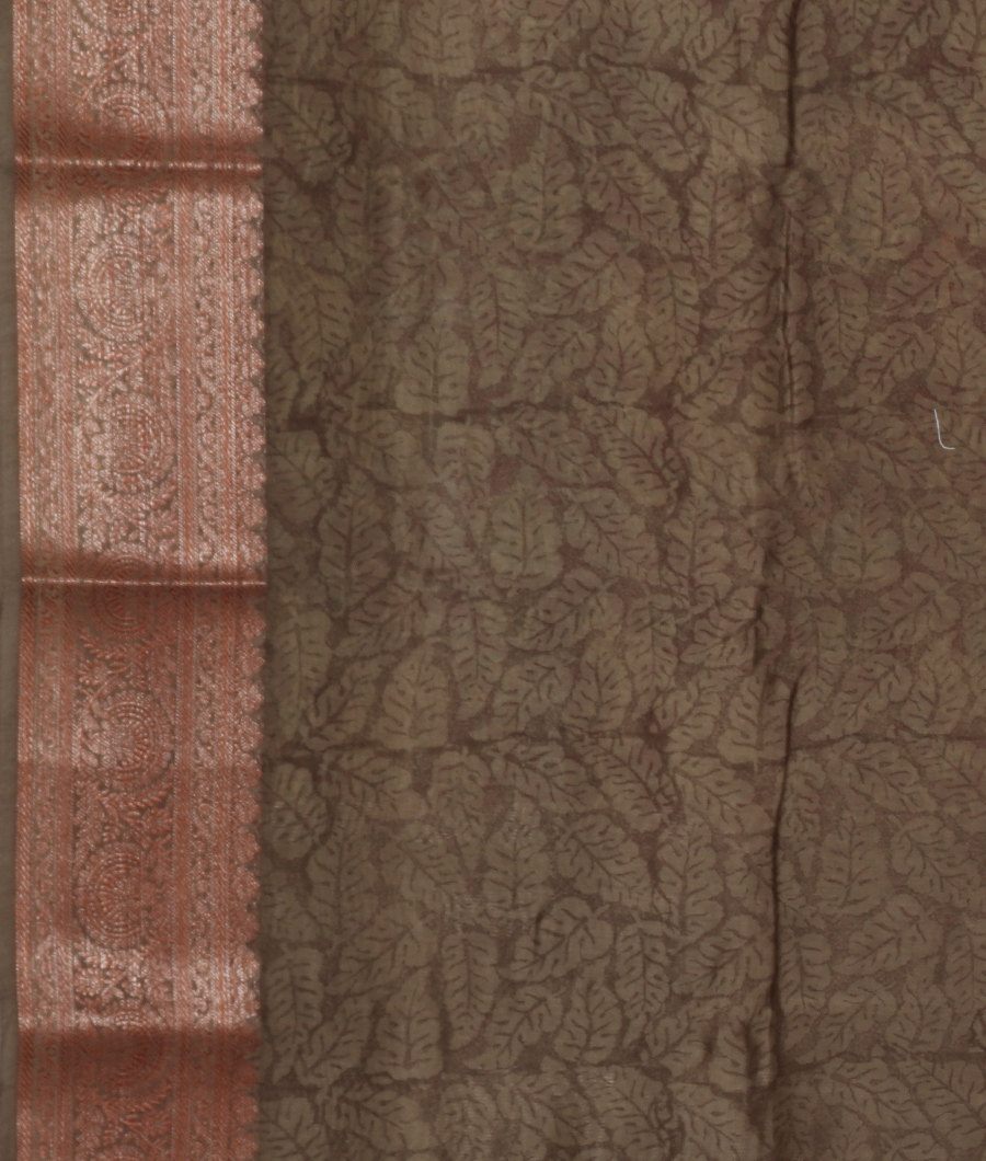 Burgundy Soft Printed Cotton Saree T3430123