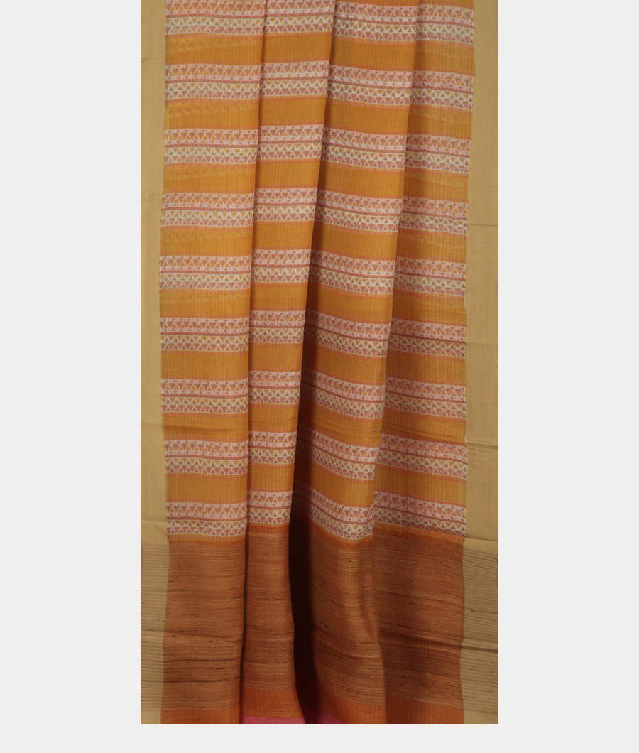Yellow Kota Cotton Saree T3449352