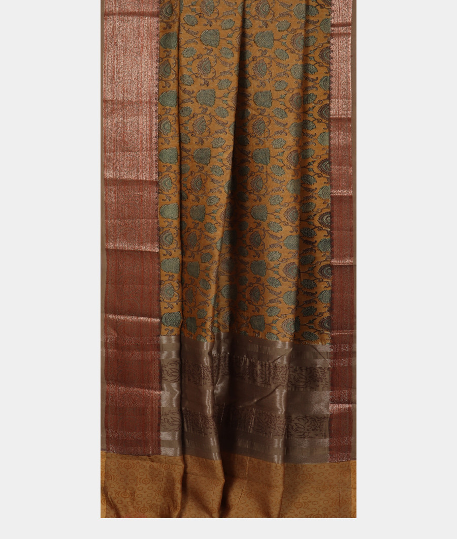 Yellow Soft Printed Cotton Saree T3430152