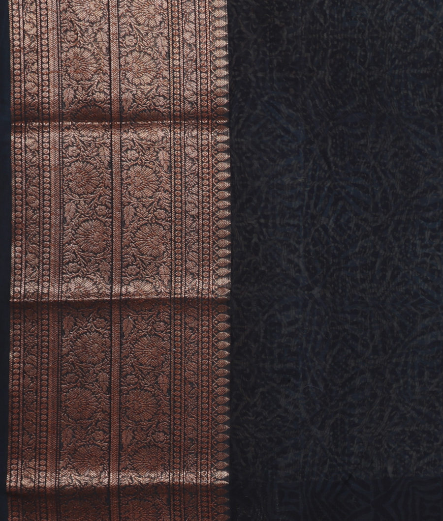 Blue Soft Printed Cotton Saree T3431063