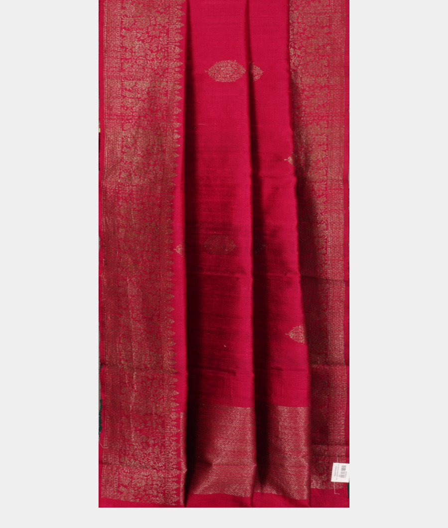 Magenta Banaras Tussar Saree T3303672