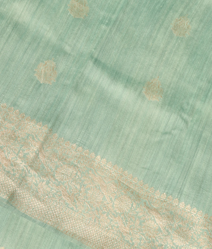 Light Blue Banaras Tussar Saree T341755-image