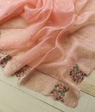 Pink Kora Organza Embroidery Saree T3440842