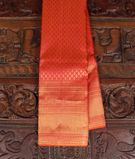 Orangish Pink Handwoven Kanjivaram Silk Saree T3450781