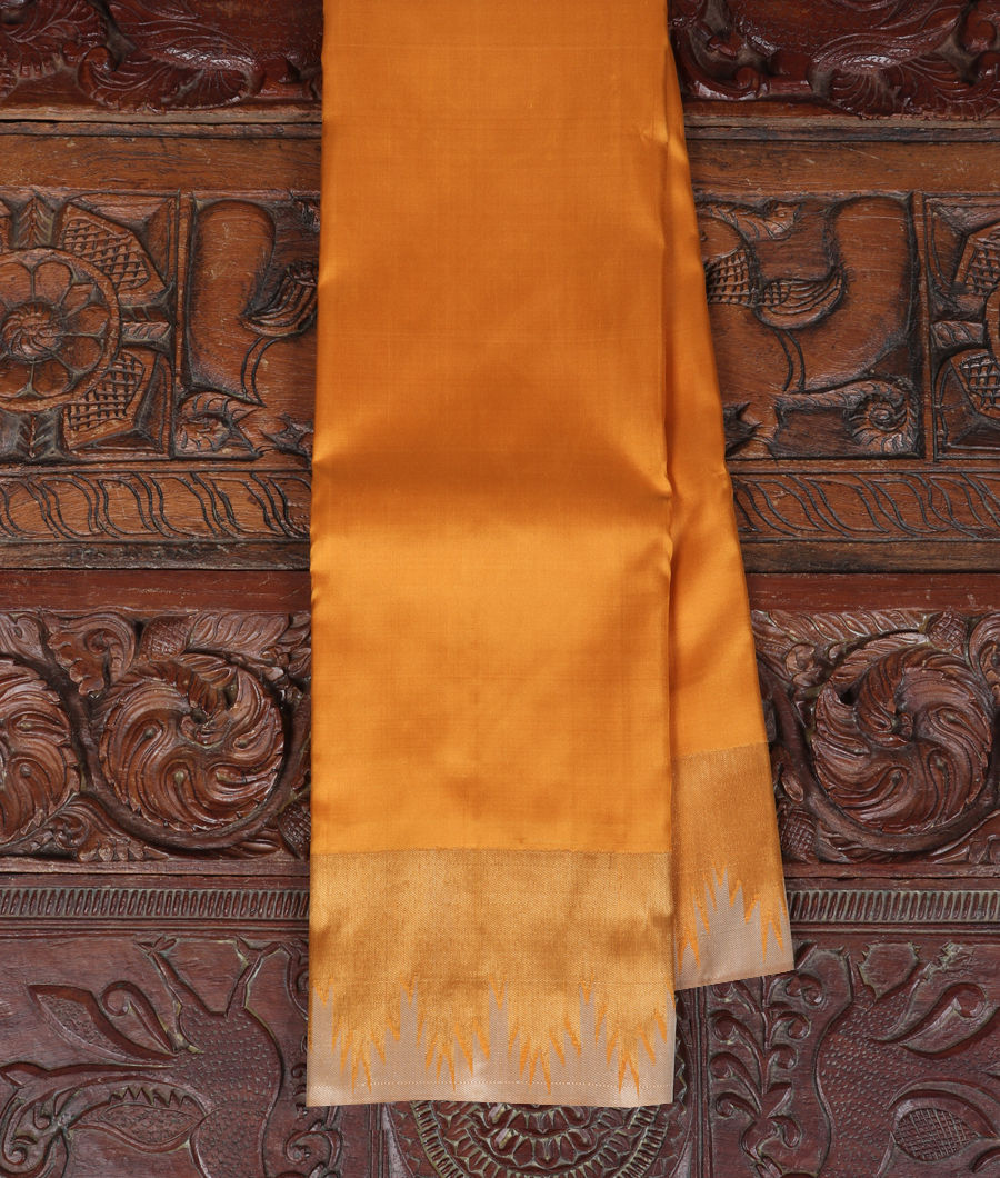 Yellow Handwoven Kanjivaram Silk Saree T340110-image