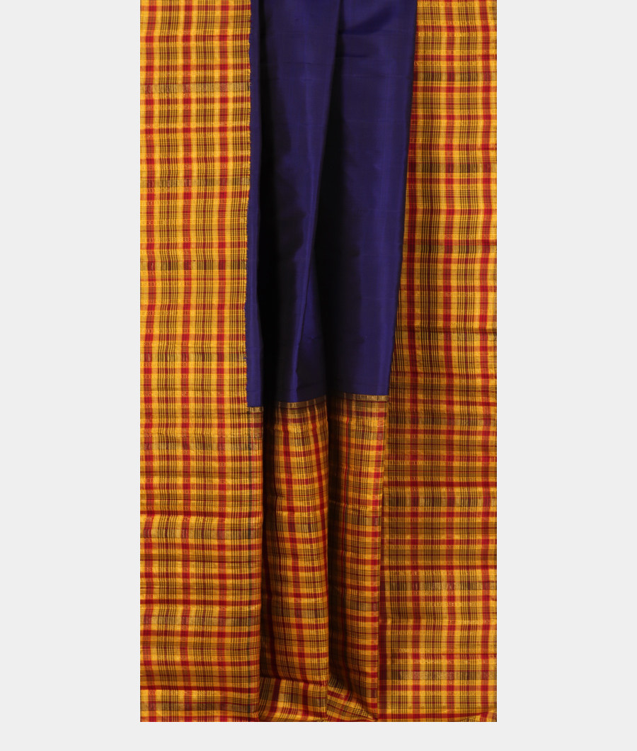 Blue Handwoven Kanjivaram Silk Saree T3413822