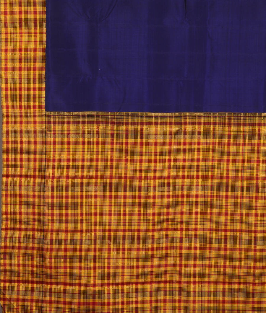 Blue Handwoven Kanjivaram Silk Saree T3413824