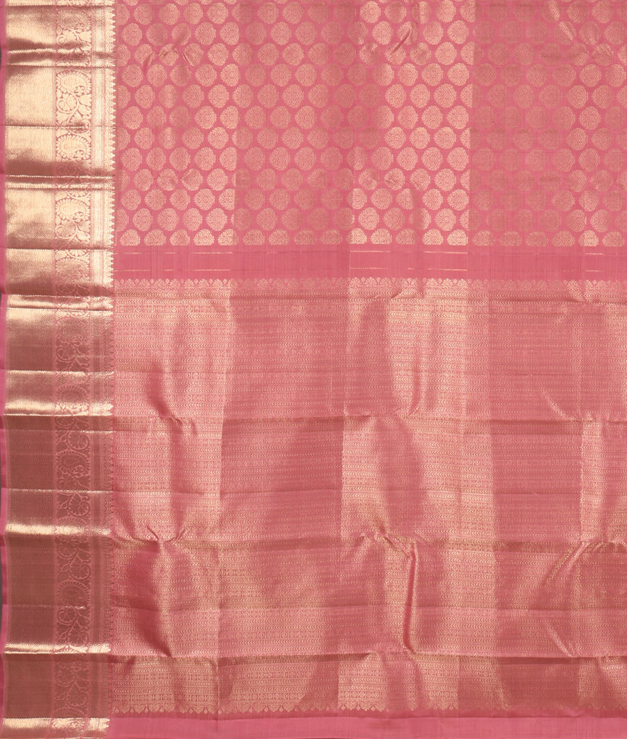 Pink Handwoven Kanjivaram Silk Saree T3252464