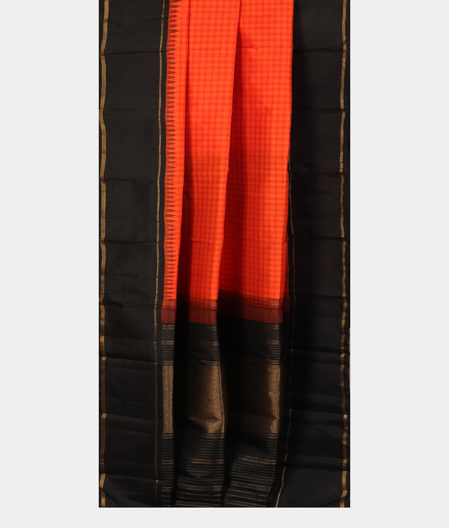 Orange Handwoven Kanjivaram Silk Saree T3275052