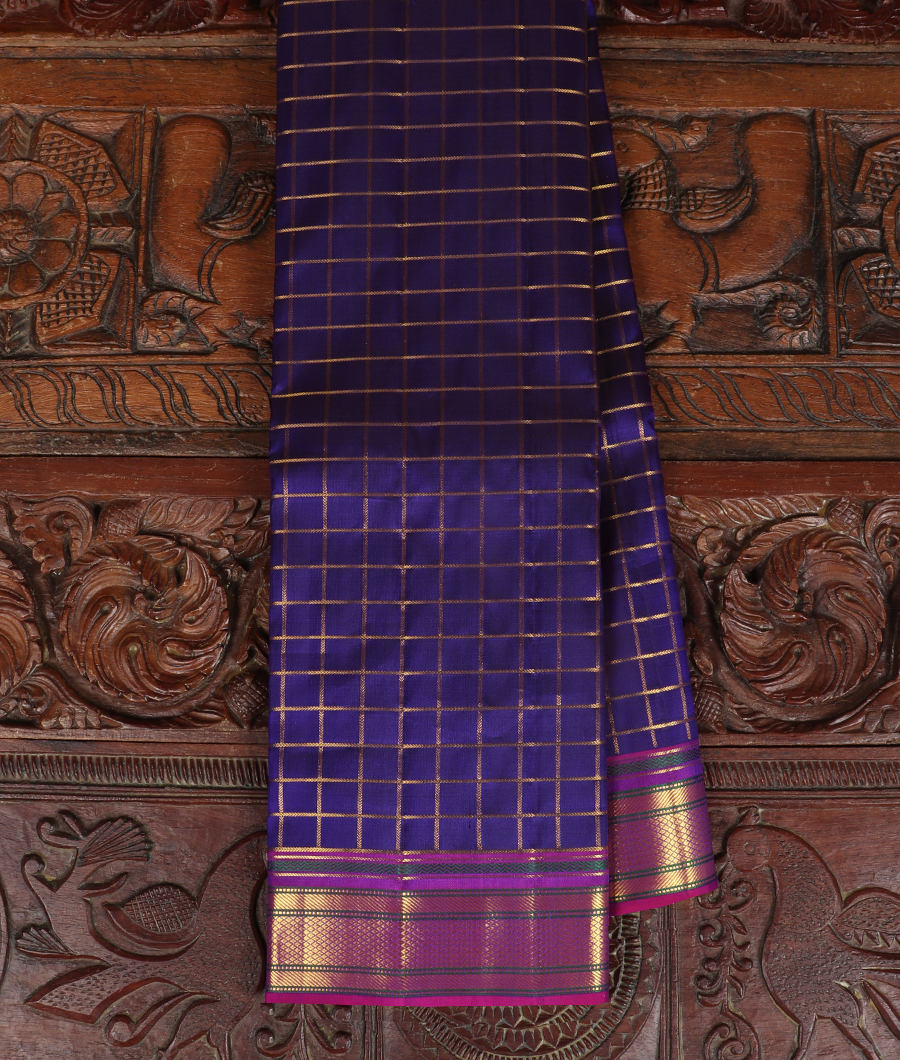 Purple Handwoven Kanjivaram Silk Saree T325409-image