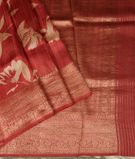Red Printed Banaras Tussar Georgette Saree T3436262