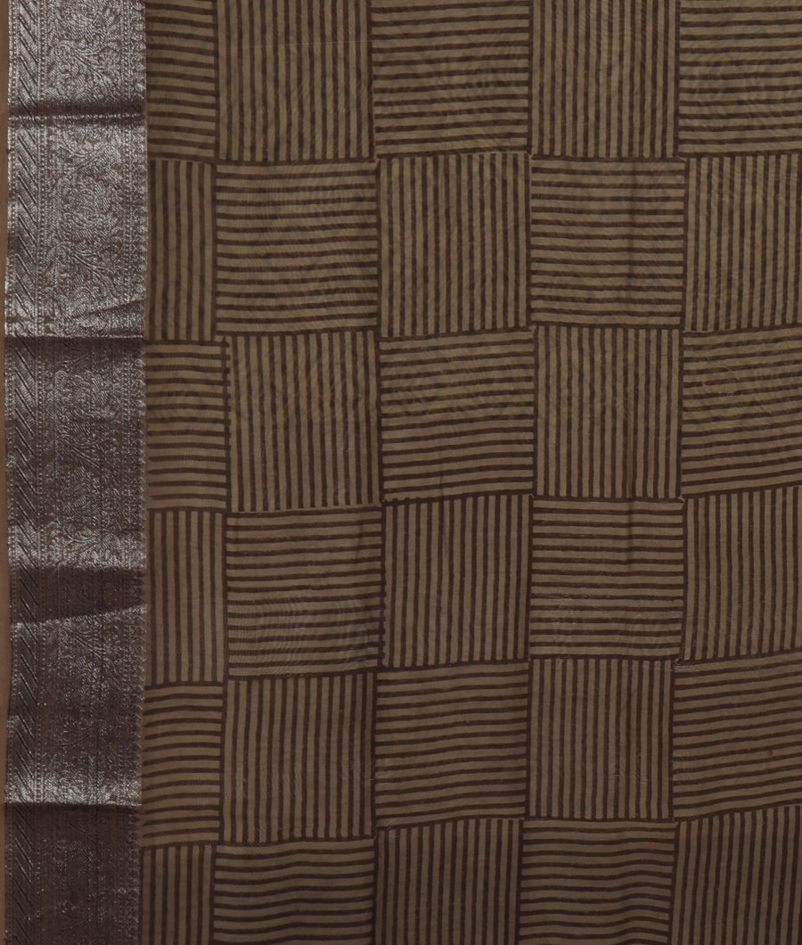 Green Soft Printed Cotton Saree T3430163