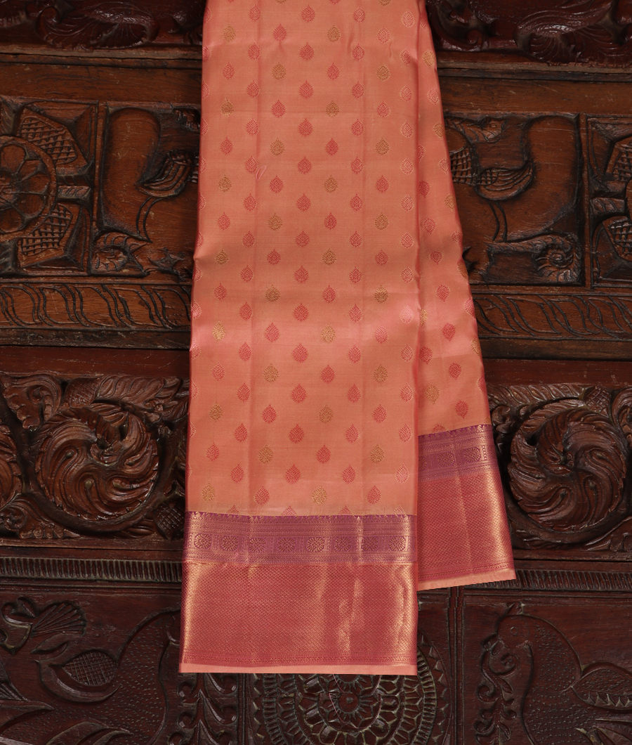 Peach Soft Silk Saree T333769-image