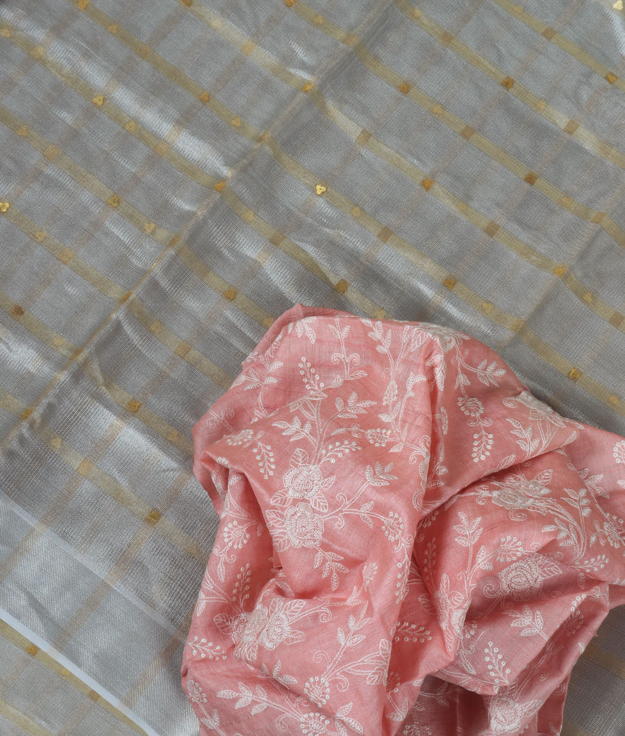 SIlver Tissue Kota Saree T341297-image