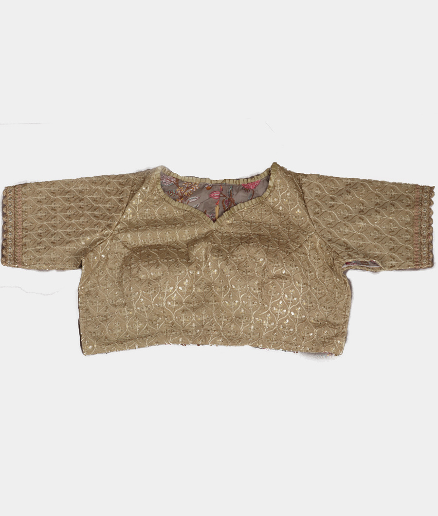 Beige Georgette Silk Saree T3428403