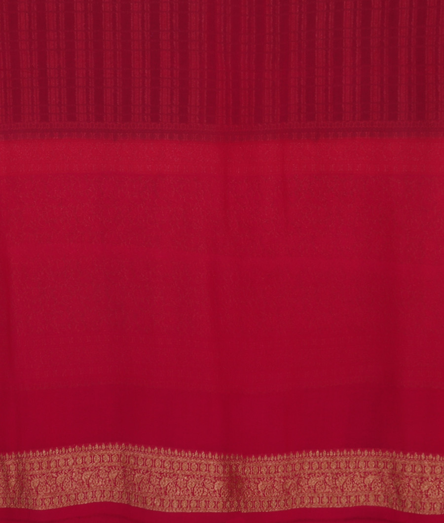 Green Banaras Georgette Silk Saree T3464183