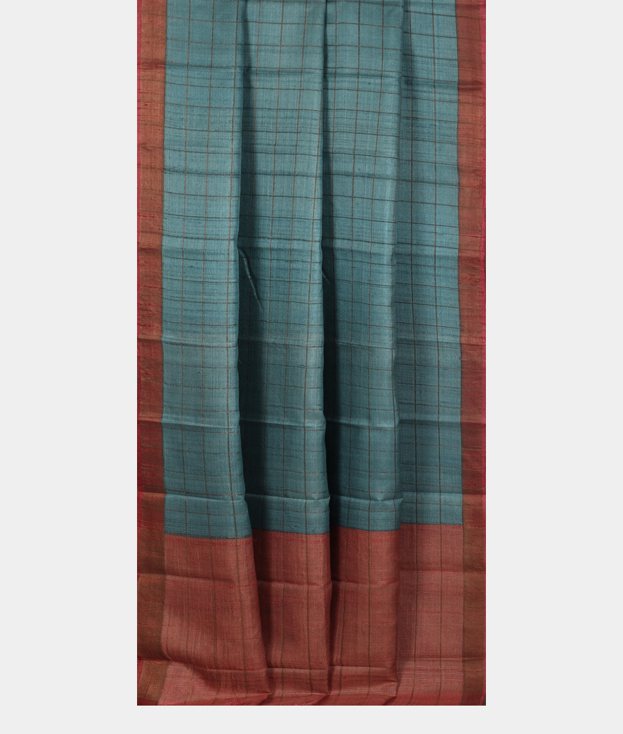Blue Woven Tussar Saree T3437802