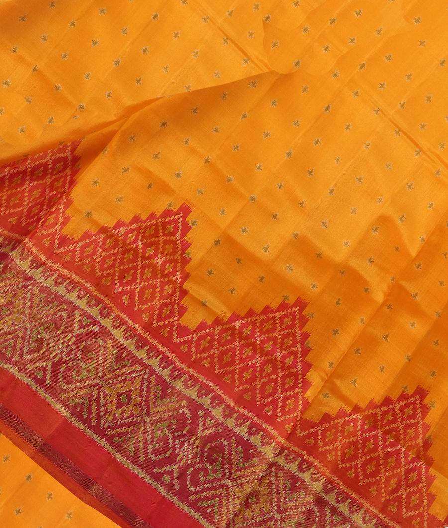 Yellow Patola Silk Saree T345309-image
