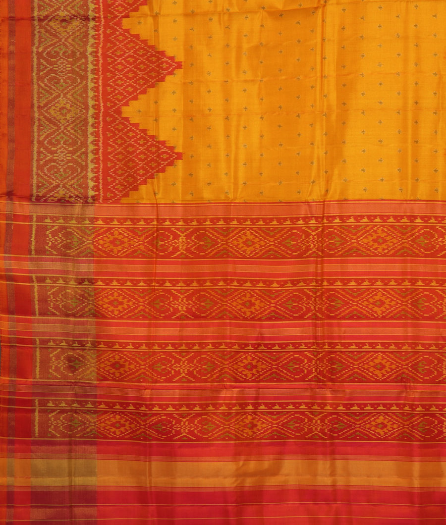Yellow Patola Silk Saree T3453094