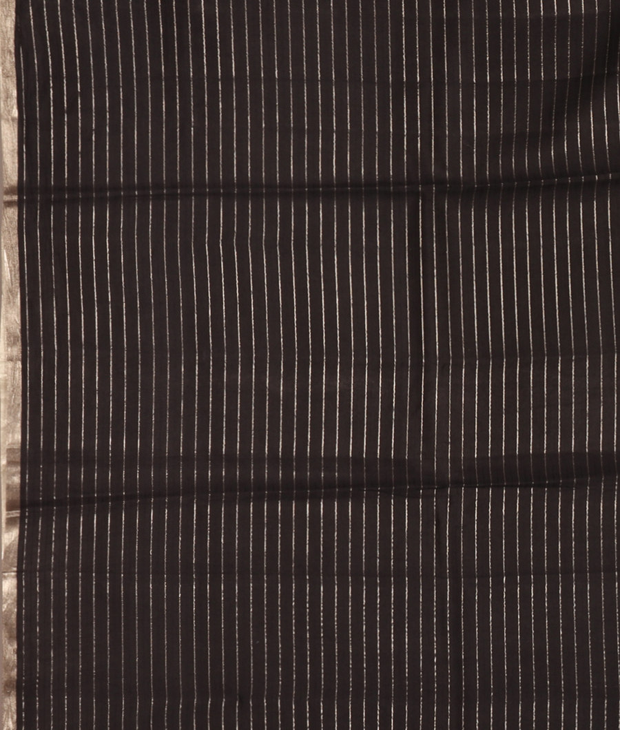 Black Chaniya Silk Saree T2857423