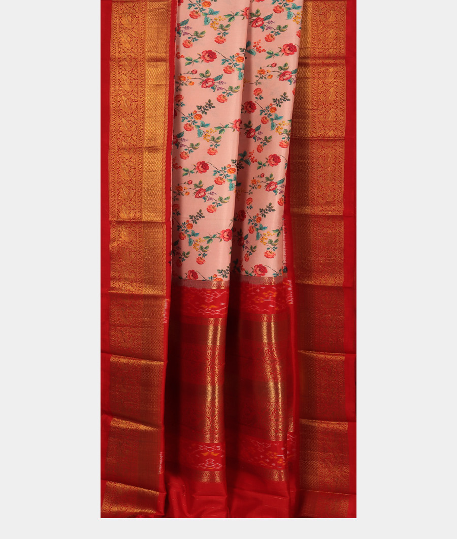 Pink Printed Kanjivaram Silk Saree T2937542