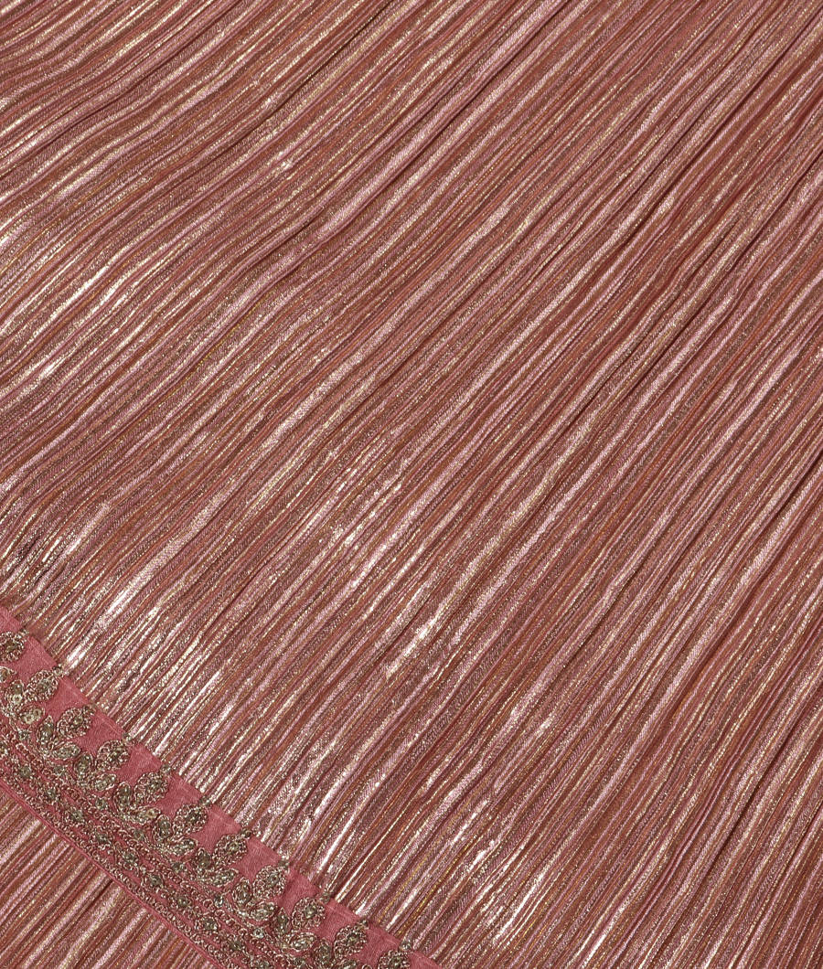 Mauve Pink Crepe Silk Saree T342839-image