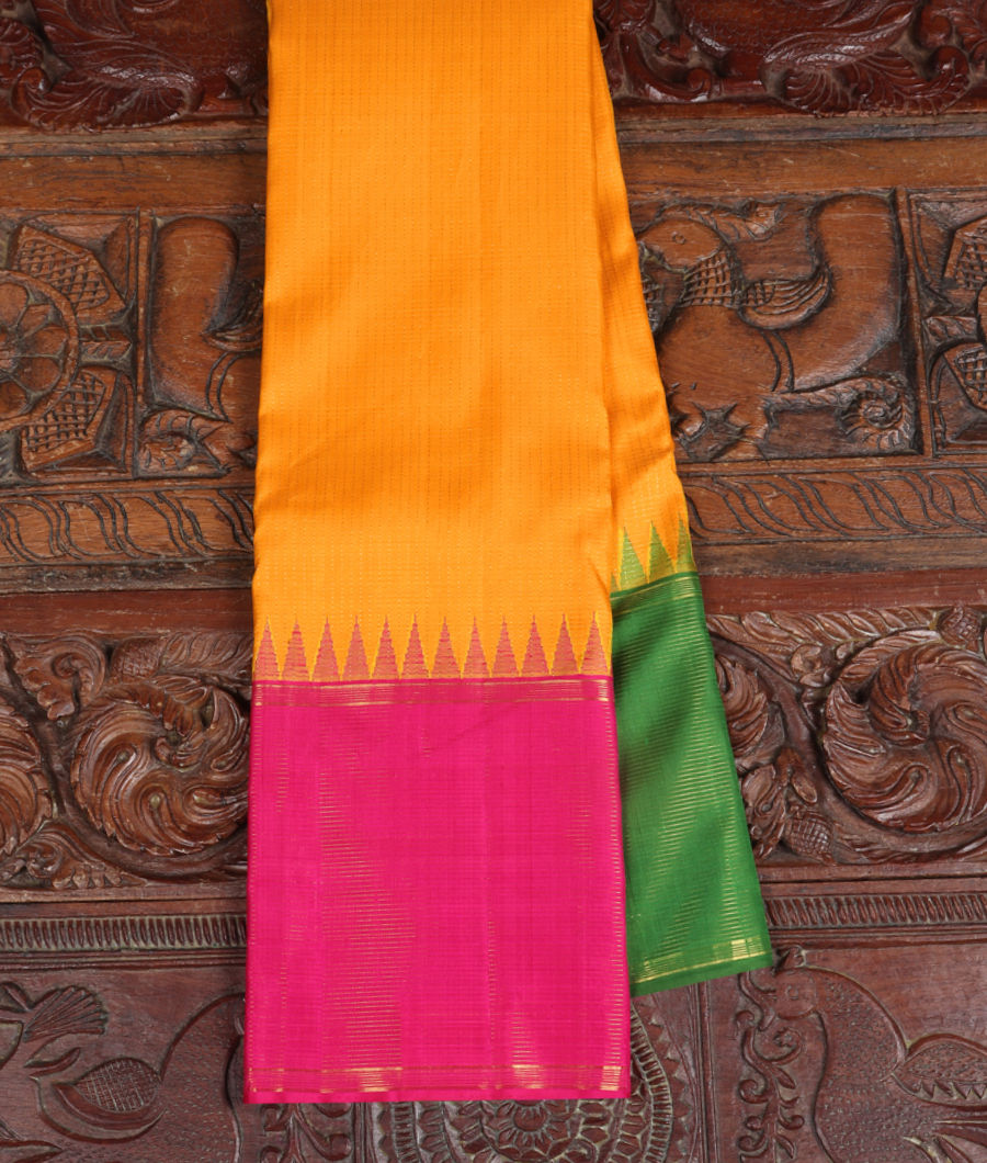 Yellow Handwoven Kanjivaram Silk Saree T337634-image