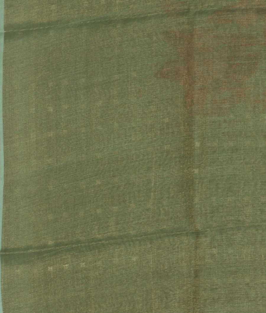 Green Tussar Printed Saree T3465703